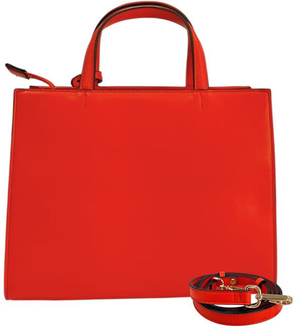 Twin-set Twinset Orange Faux Leather Women Handbag Oranje