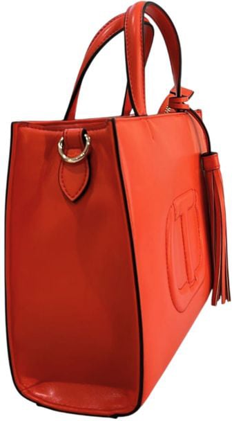 Twin-set Twinset Orange Faux Leather Women Handbag Oranje