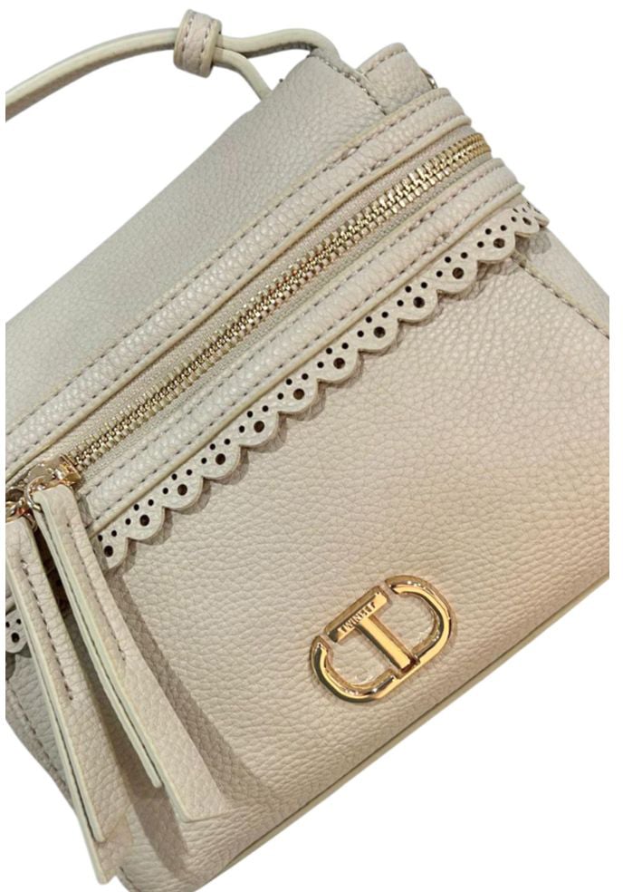 Twin-set Twinset Beige PU Women Handbag Beige