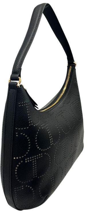 Twin-set Twinset Black PU Women Handbag Zwart