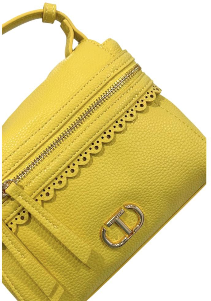 Twin-set Twinset Yellow PU Women Handbag Divers