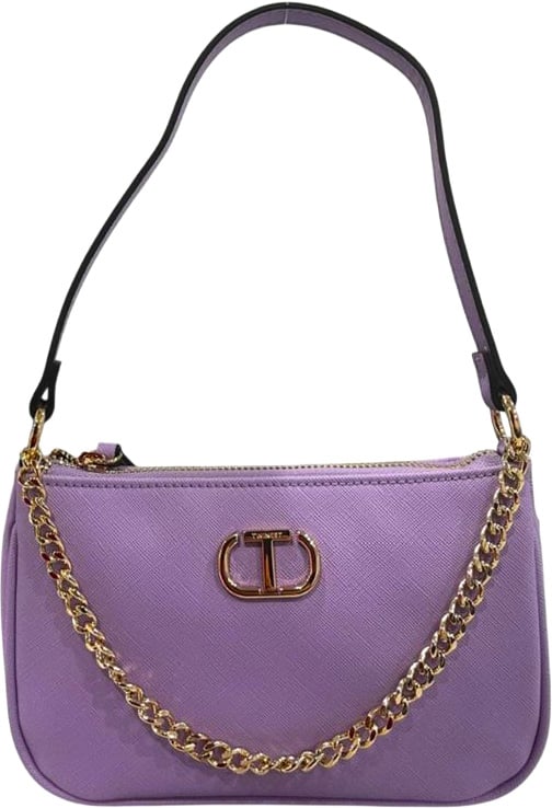 Twin-set Twinset Purple PU Women Shoulder Bag Divers