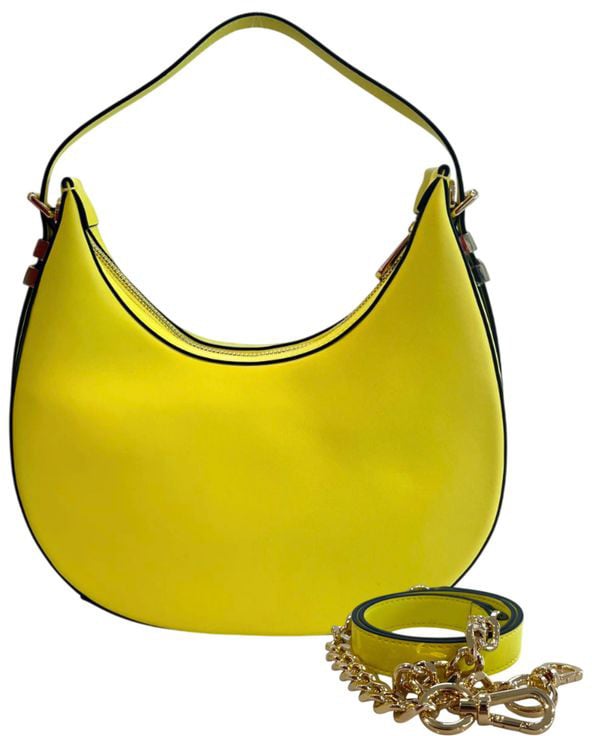 Twin-set Twinset Yellow PU Women Shoulder Bag Divers