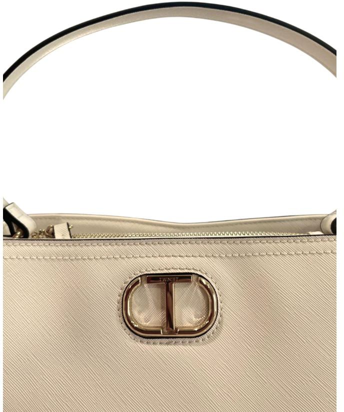 Twin-set Twinset White PU Women Handbag Zwart