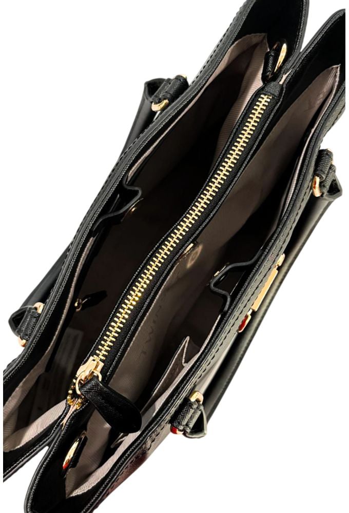 Twin-set Twinset Yellow Polyurethane Women Shoulder Bag Zwart