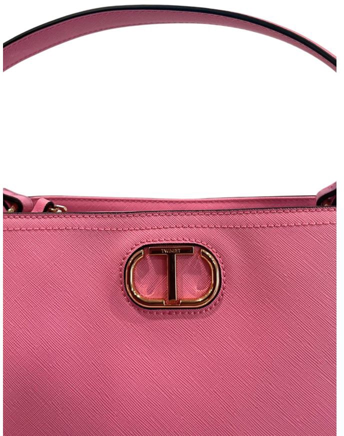 Twin-set Twinset Pink PU Women Handbag Oranje