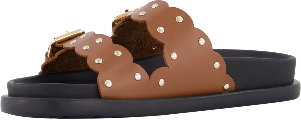 Twin-set Twinset Meisjes Slippers In Camel Taupe