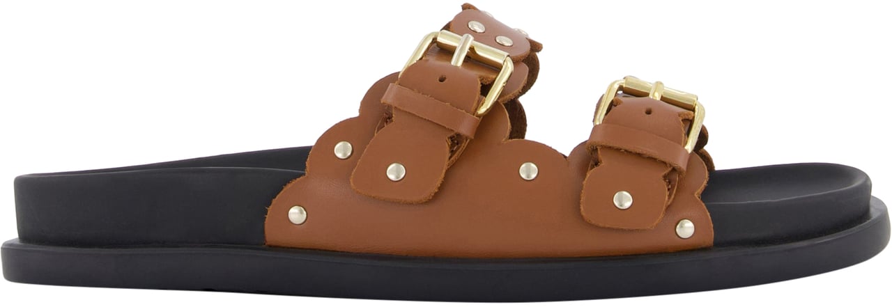 Twin-set Twinset Meisjes Slippers In Camel Taupe