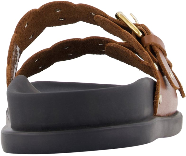 Twin-set Twinset Meisjes Slippers In Camel Taupe