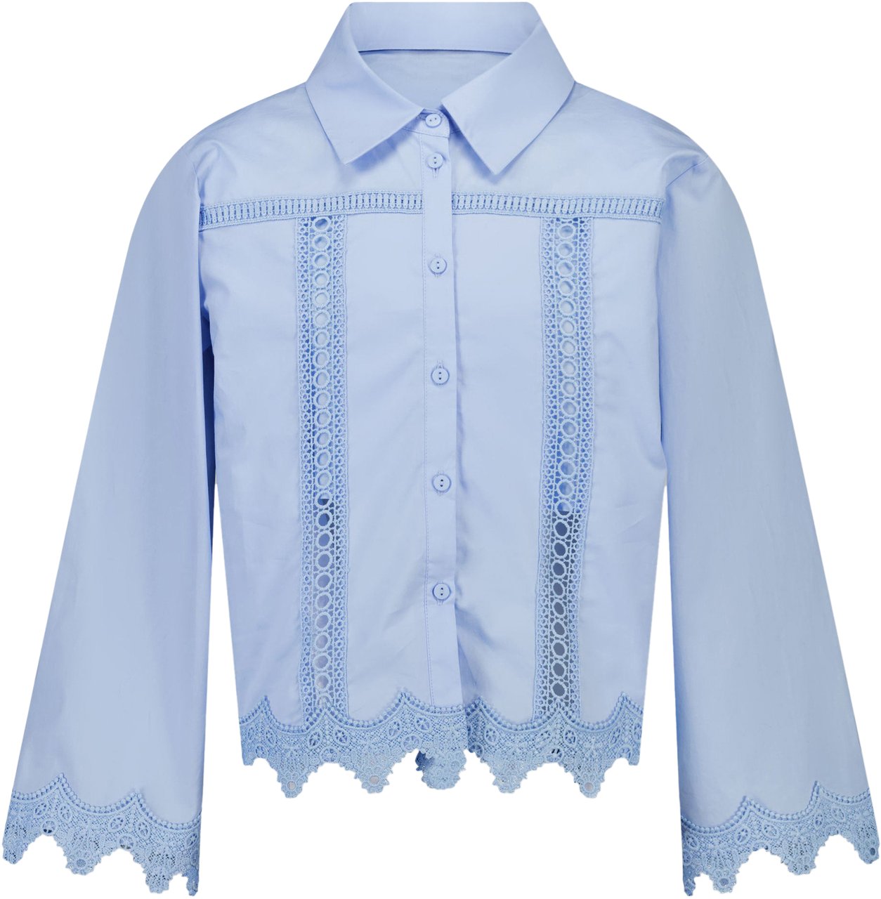 Twin-set Twinset Kinder Meisjes Blouse In Licht Blauw Blauw