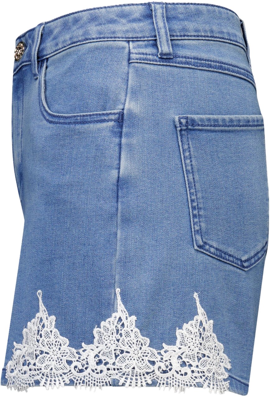 Twin-set Twinset Kinder Meisjes Shorts In Jeans Blauw