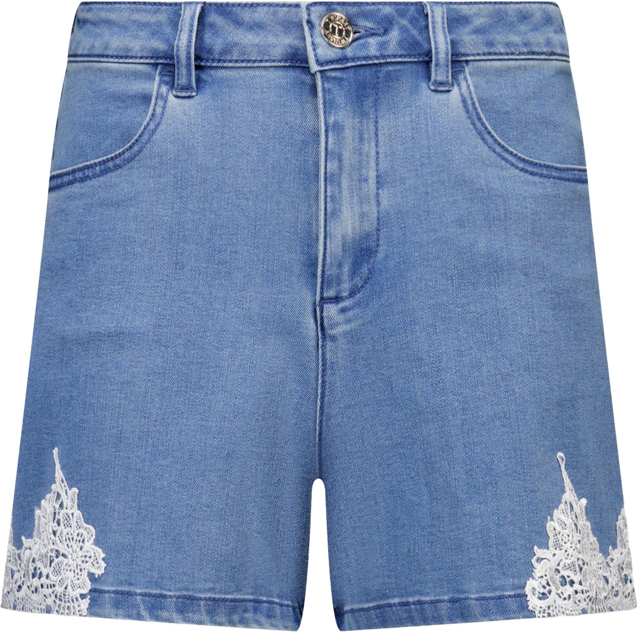 Twin-set Twinset Kinder Meisjes Shorts In Jeans Blauw