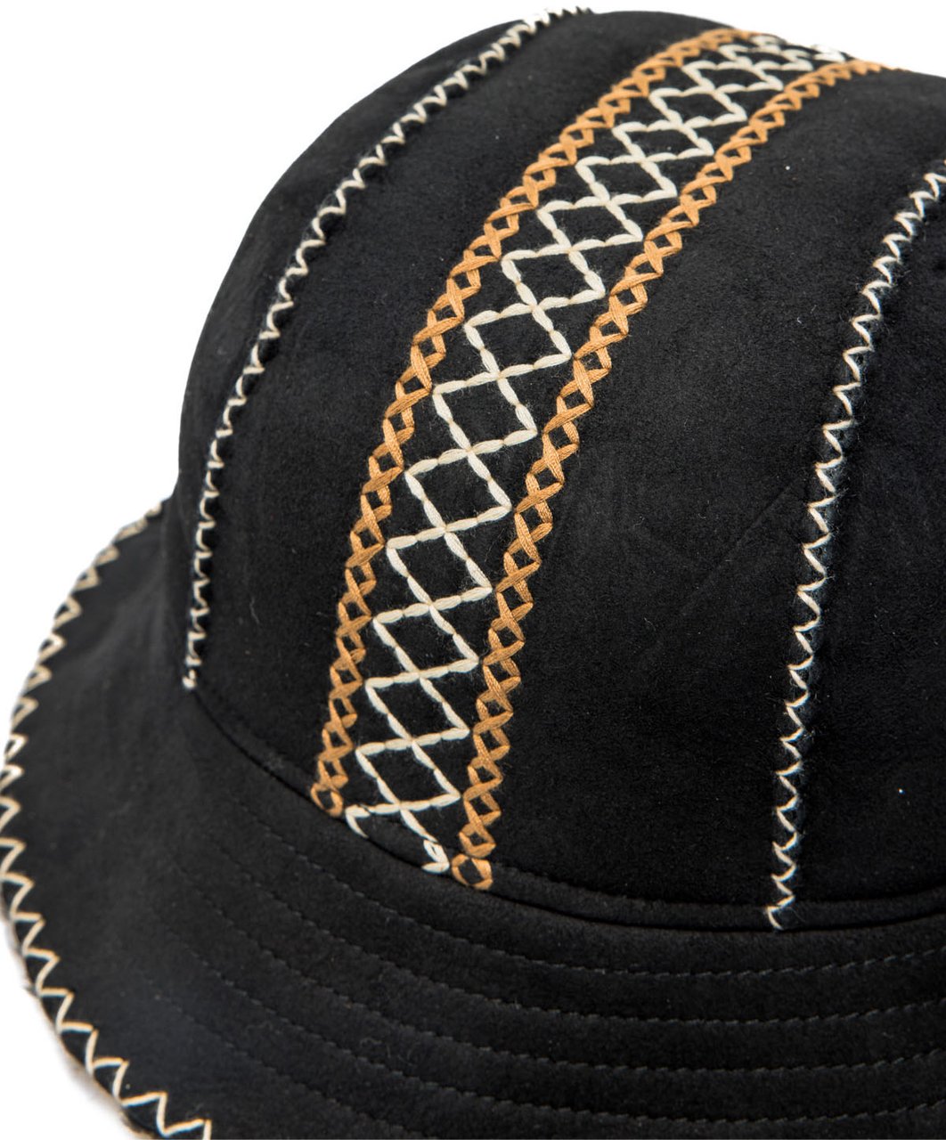 UGG Atherson Embroidered Sheepskin Bucket Hat Zwart