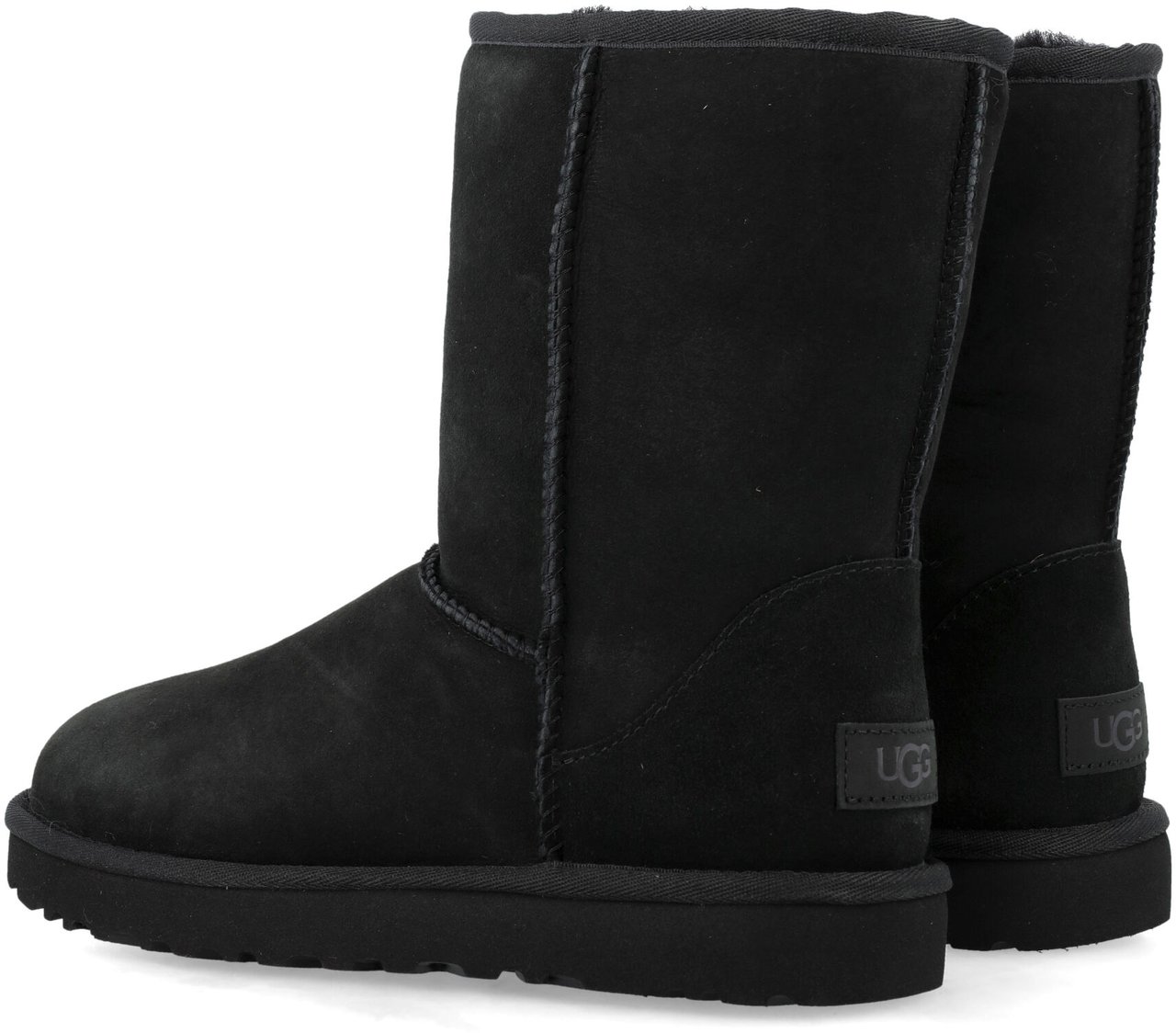 UGG W Classic Short Ii Nero Zwart