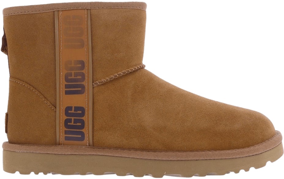 UGG Dames Classic Mini Side Logo Chestnu Beige