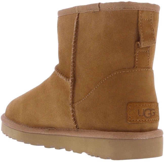 UGG Dames Classic Mini Side Logo Chestnu enkellaarsjes Beige