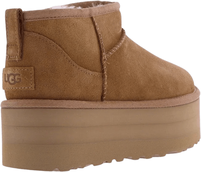 UGG Dames Ultra Mini Platform Chestnut enkellaarsjes Bruin