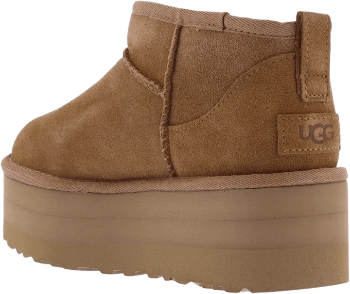 UGG Dames Ultra Mini Platform Chestnut enkellaarsjes Bruin