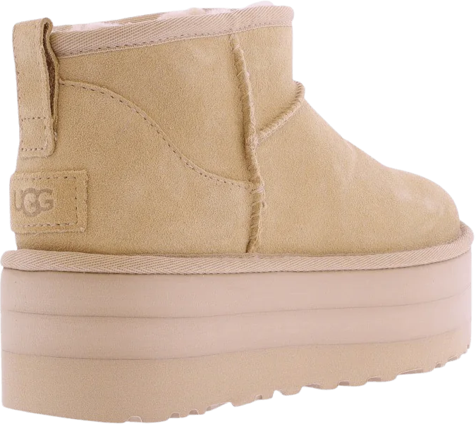 UGG Dames Ultra Mini Platform Driftwood Beige