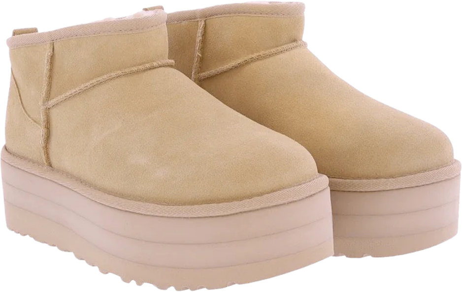 UGG Dames Ultra Mini Platform Driftwood Beige