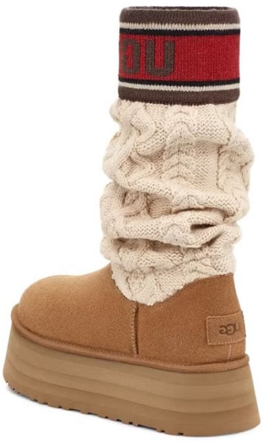 UGG UGG Classic Sweater Letter Boot Chestnut Bruin