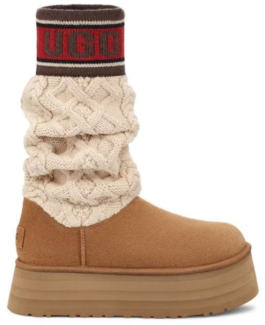 UGG UGG Classic Sweater Letter Boot Chestnut Bruin