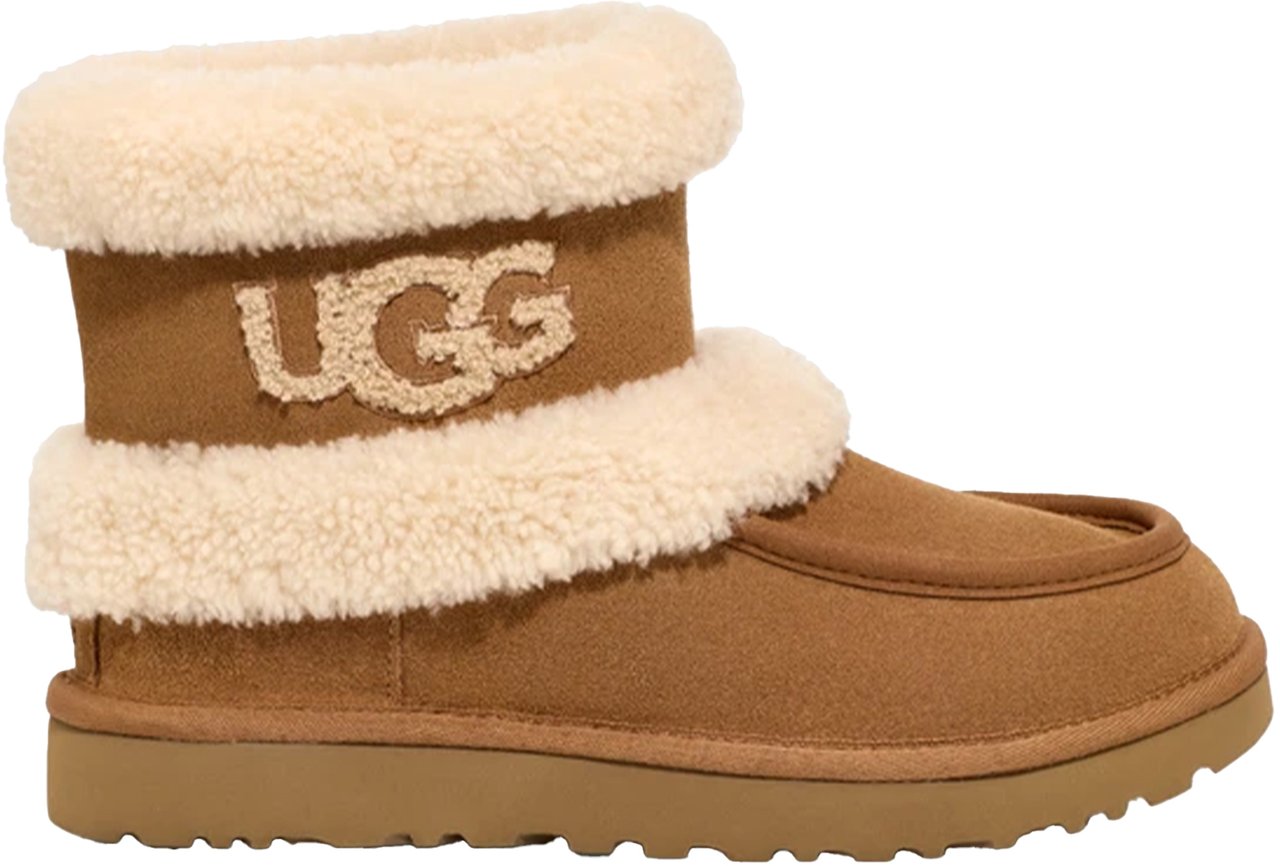 UGG Ugg Ultra Mini Fluff Boots Cognac 1145410-che  Ultra Mini Ugg Fluff Bruin
