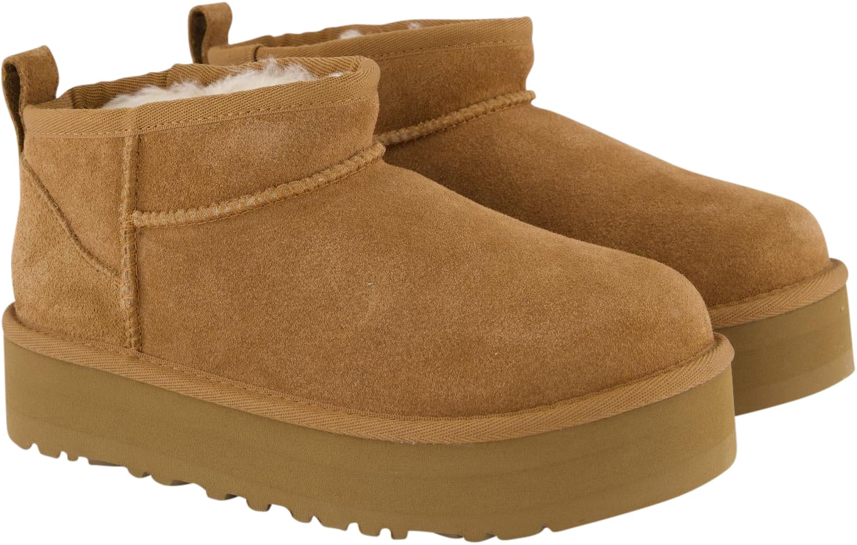 UGG Kids Ultramini Platform Chestnut Beige