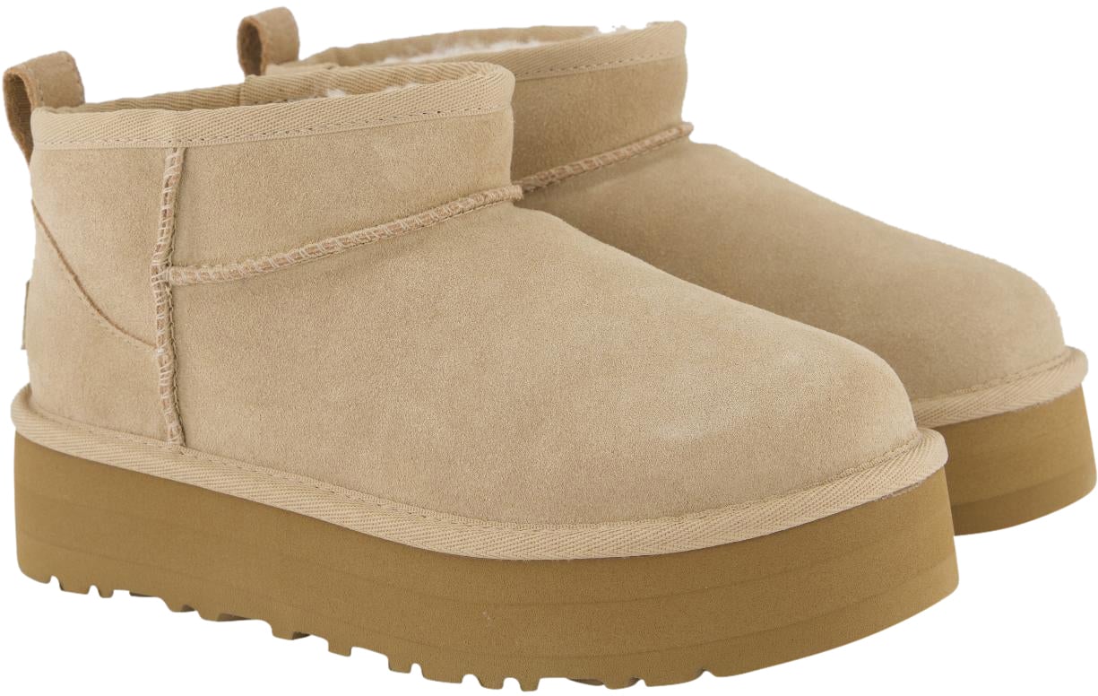 UGG Kids Ultramini Platform Sand Beige