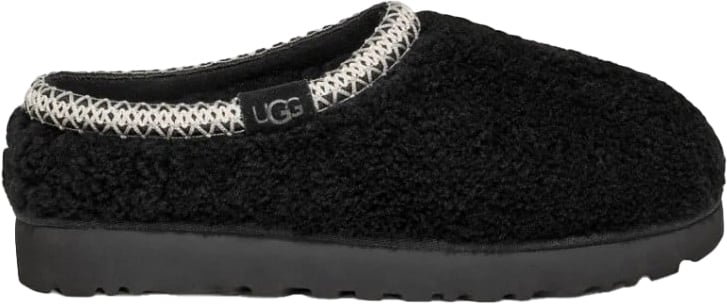 UGG UGG Tasman Maxi Curly Slipper Black Zwart