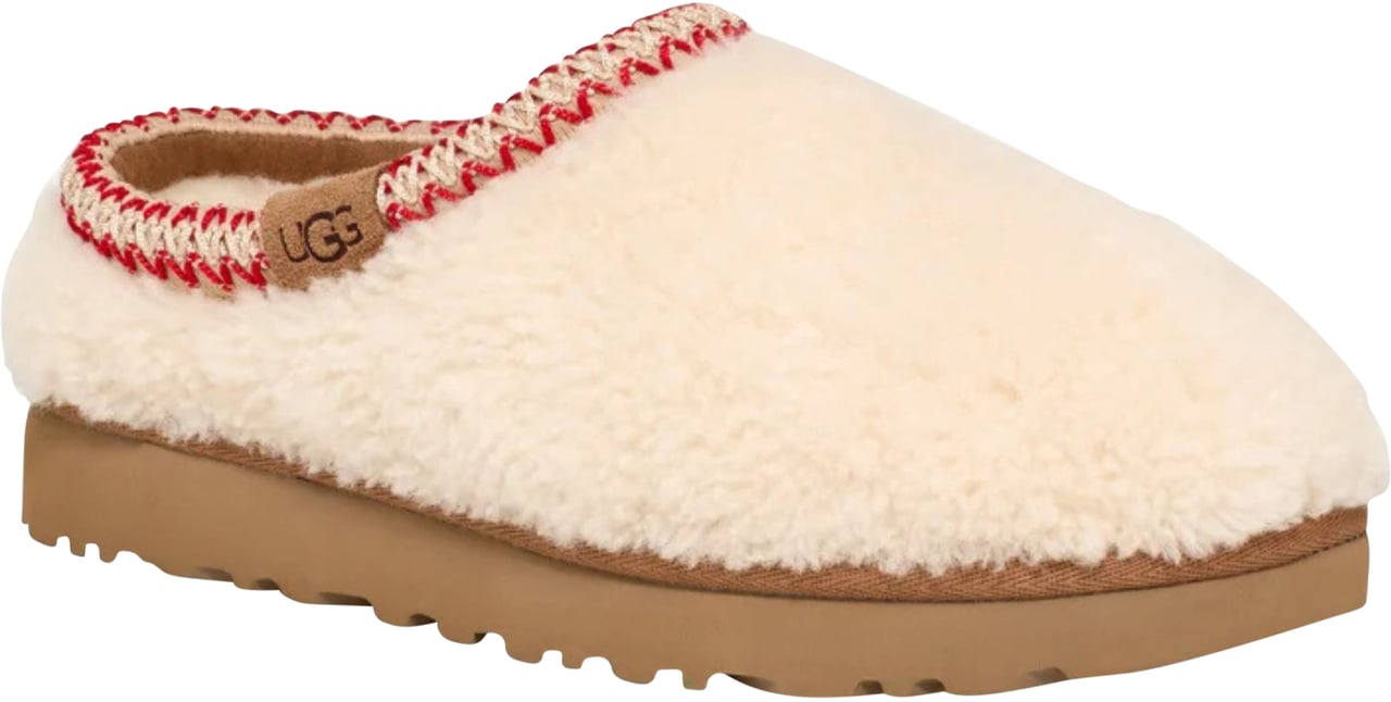 UGG Ugg Tasman Maxi Curly Pantoffels Ecru 1158356 Wit