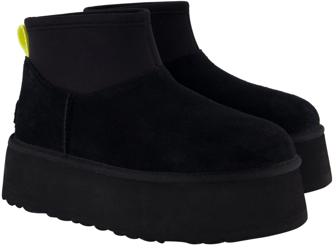 UGG Dames Classic Mini Dipper Zwart Zwart