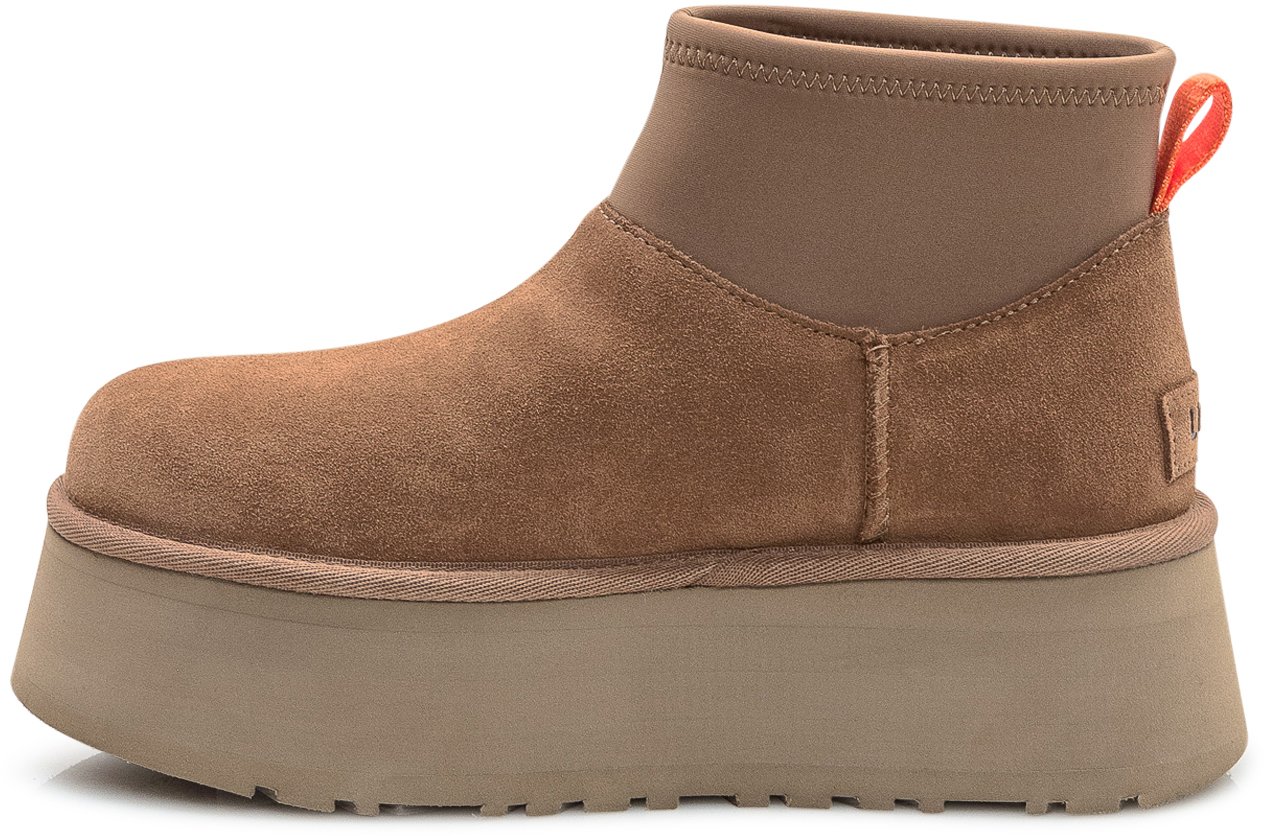 UGG UGG Stivaletti Classic Mini Dipper in Camoscio Marrone Bruin