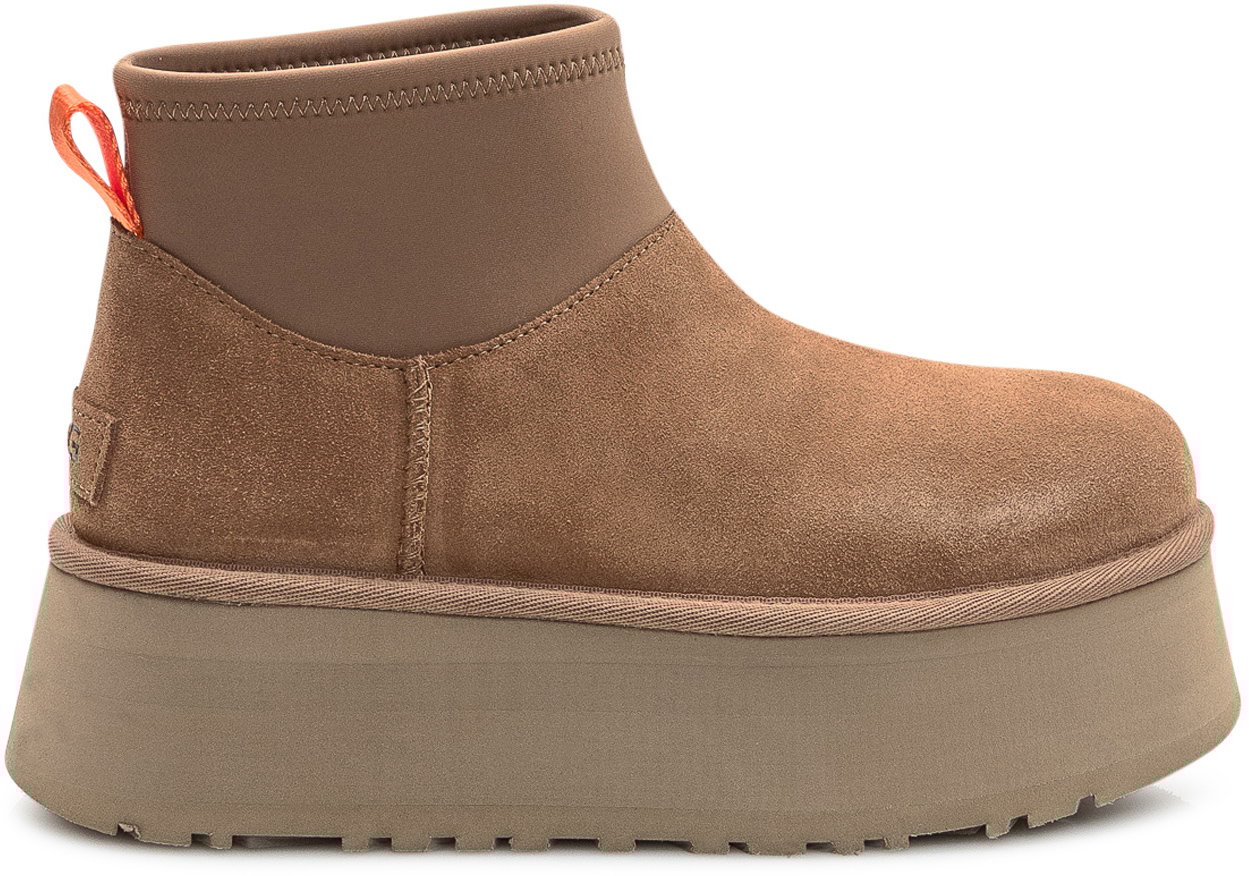 UGG UGG Stivaletti Classic Mini Dipper in Camoscio Marrone Bruin