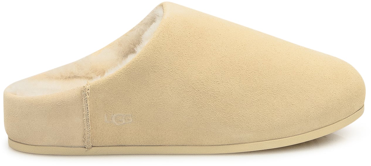 UGG UGG Pantofole in Suede Beige con Interno in Shearling Wit