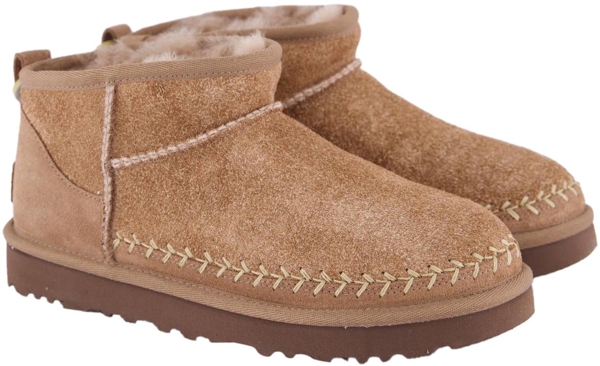 UGG Dames Ultra Mini Biarritz Rocky Oak Beige