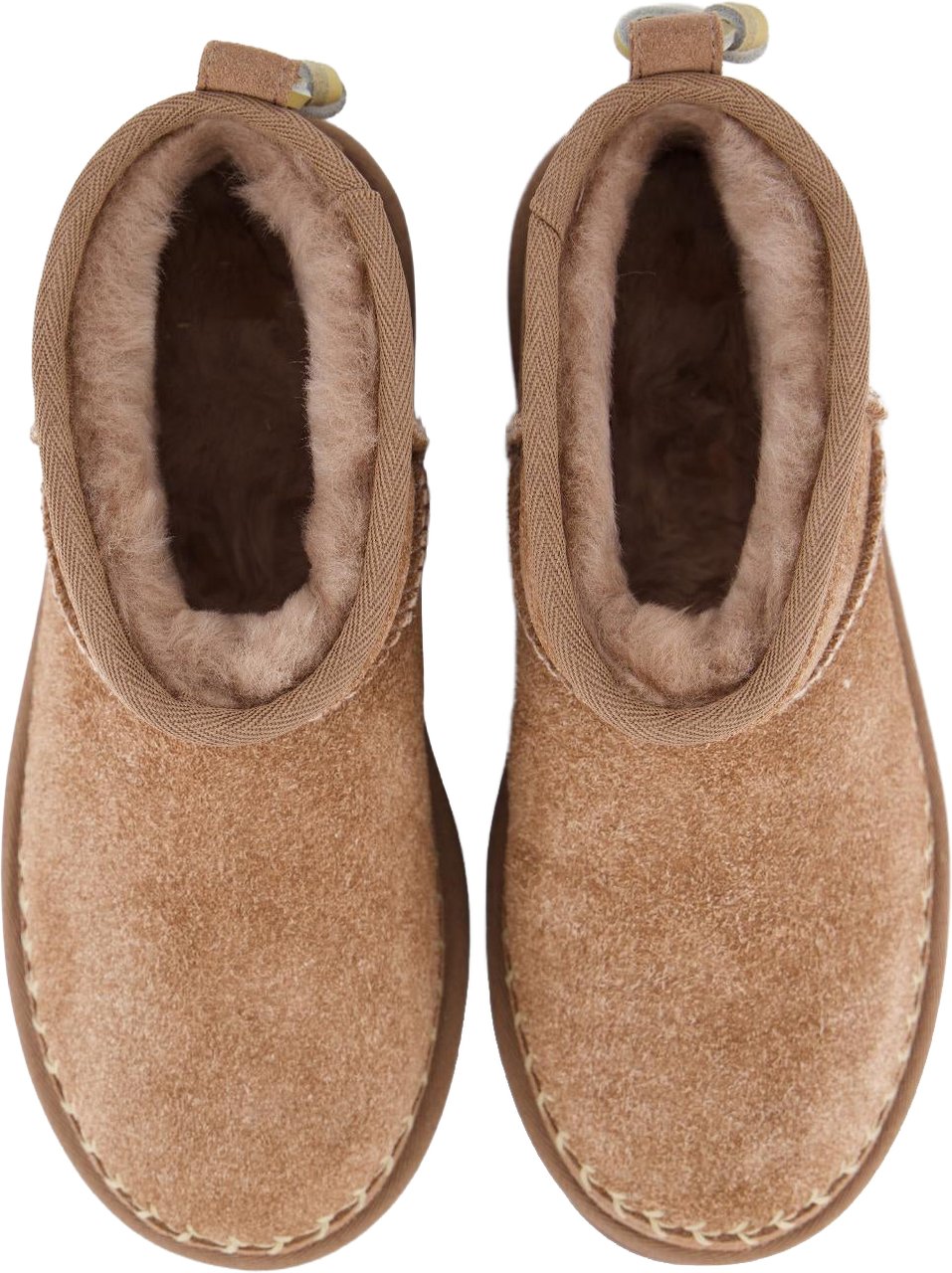 UGG Dames Ultra Mini Biarritz Rocky Oak enkellaarsjes Beige