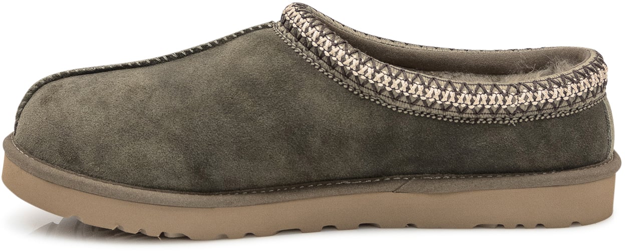 UGG UGG Sabot Scamosciati Verde con Bordo Ricamato Groen