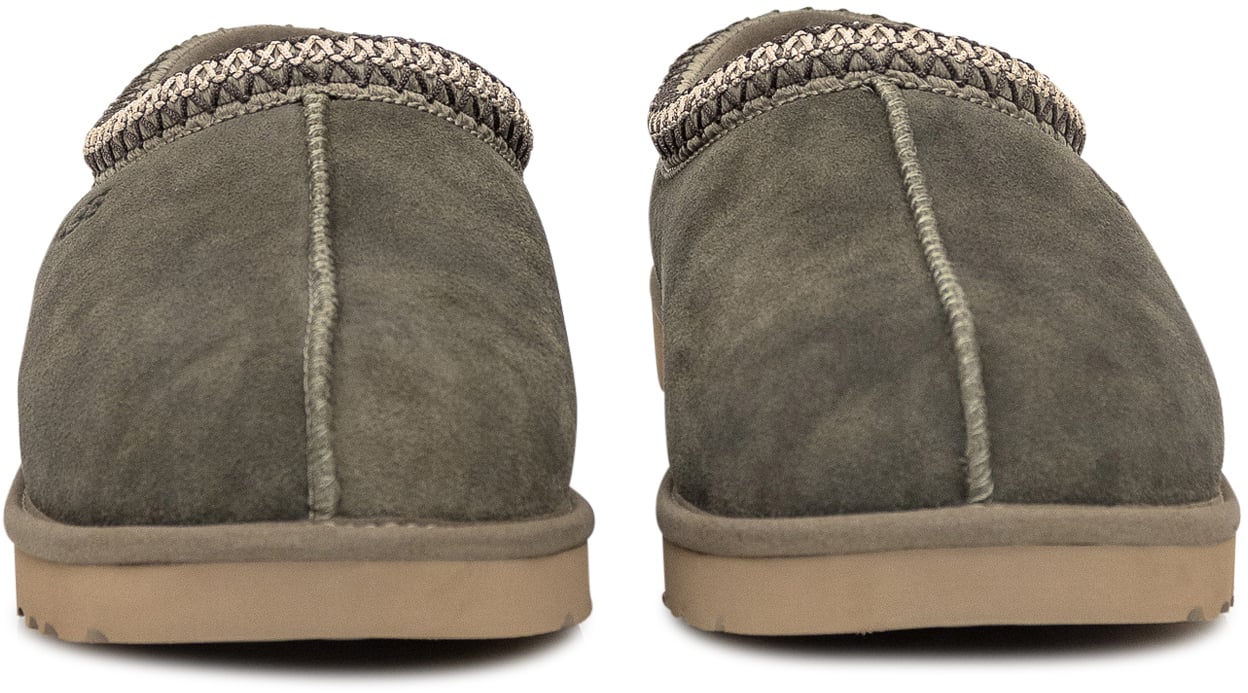UGG UGG Sabot Scamosciati Verde con Bordo Ricamato Groen