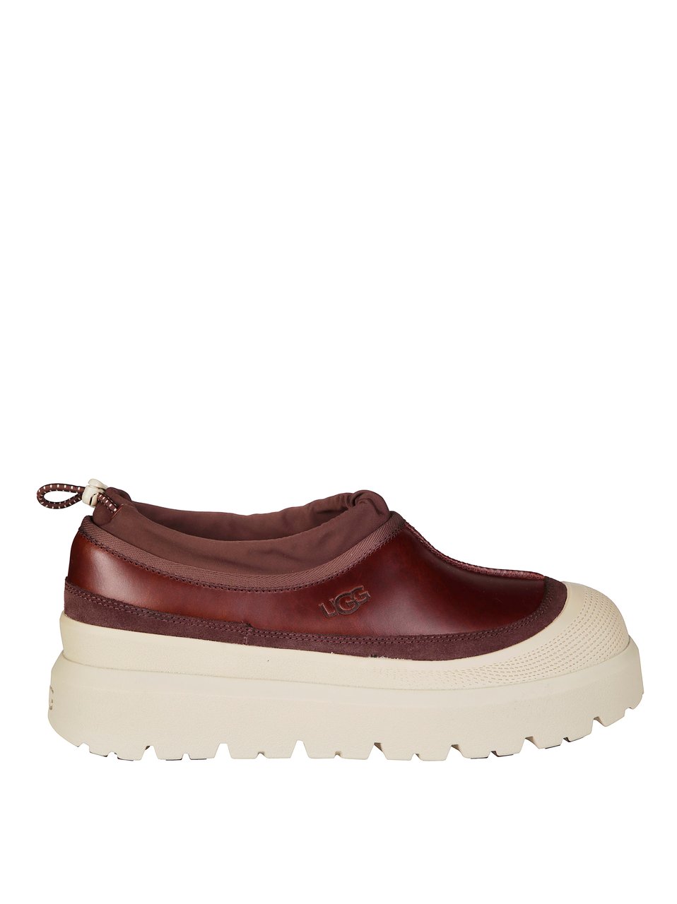 UGG Rich Brown Tasman Smooth Weather Hybrid Loafers Wit