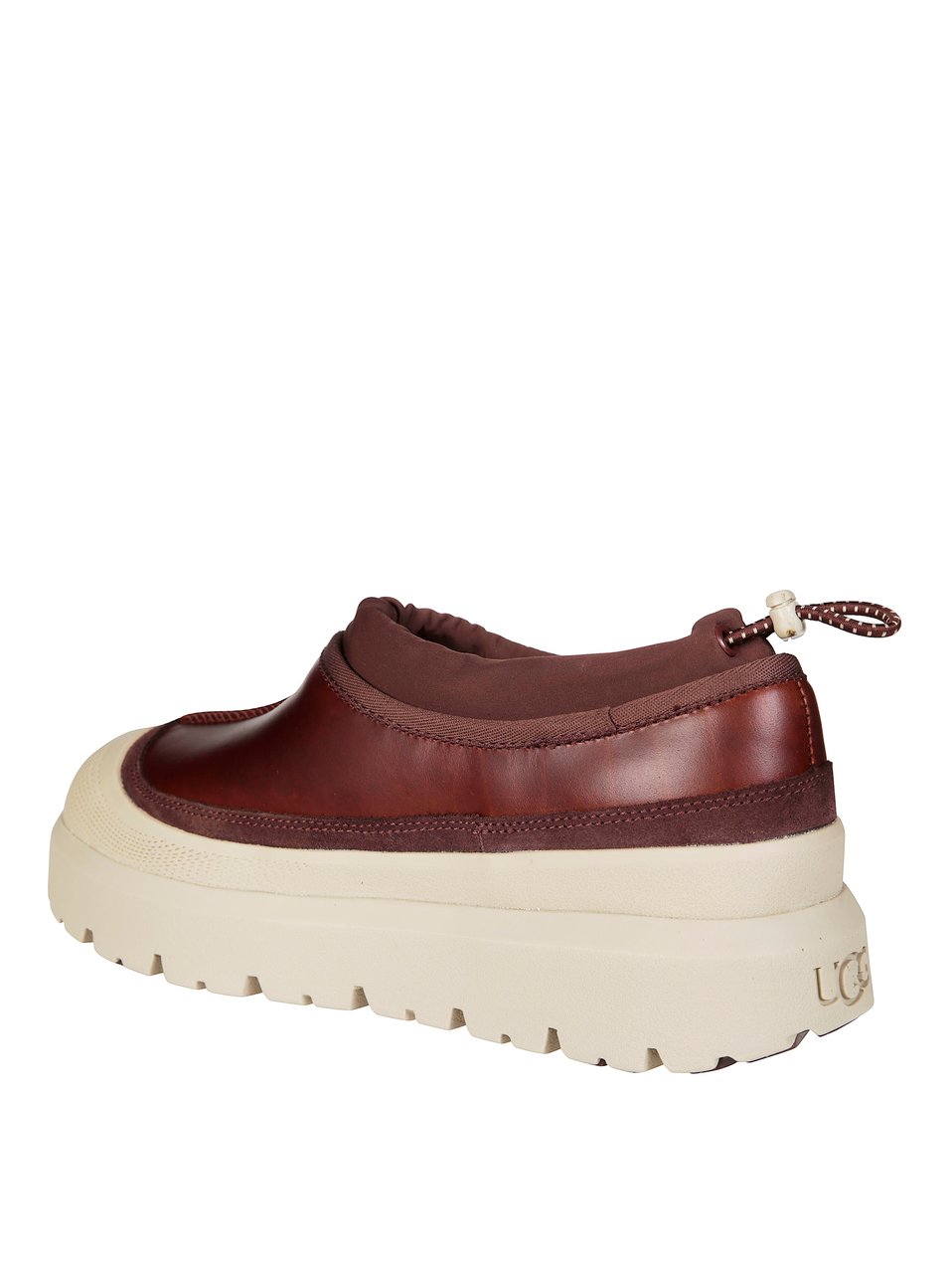 UGG Rich Brown Tasman Smooth Weather Hybrid Loafers Wit
