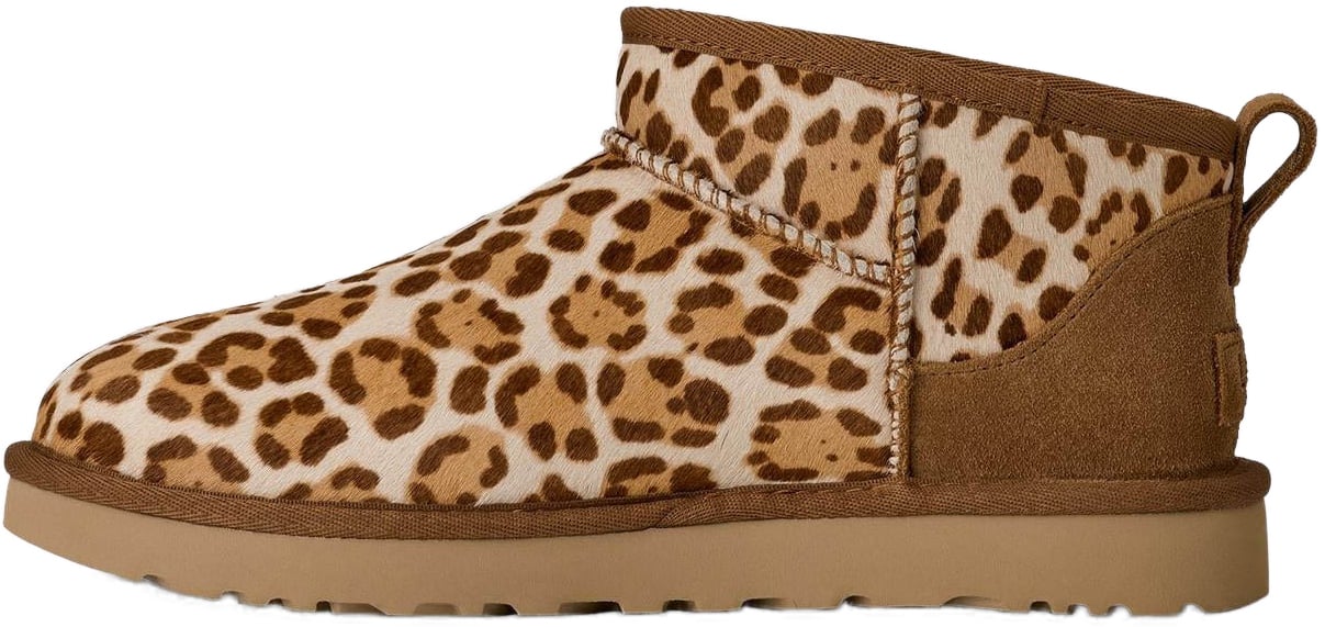 UGG Dames Ultra Mini Plains Leopard Beige
