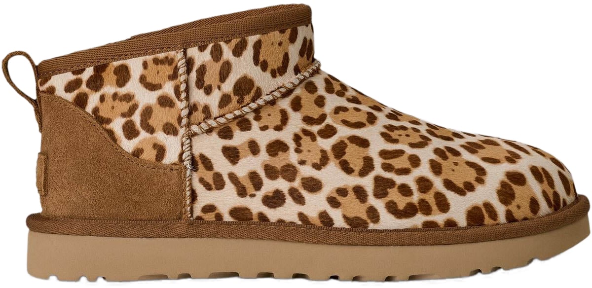 UGG Dames Ultra Mini Plains Leopard Beige