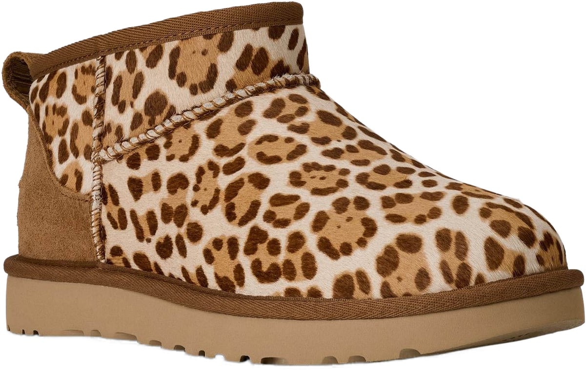 UGG Dames Ultra Mini Plains Leopard Beige
