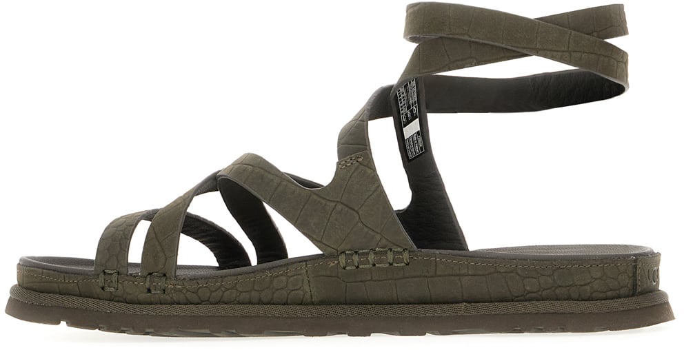 Ugg Bottle green leather Goldengaze sandals Groen