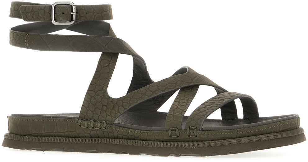 Ugg Bottle green leather Goldengaze sandals Groen