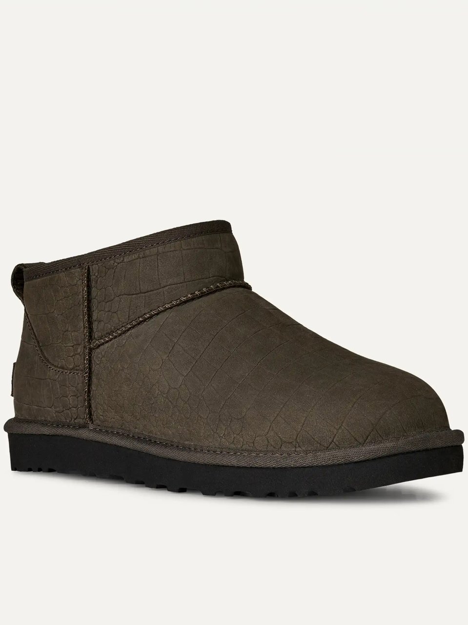UGG Brown Classic Ultra Mini Embossed Boots Zwart