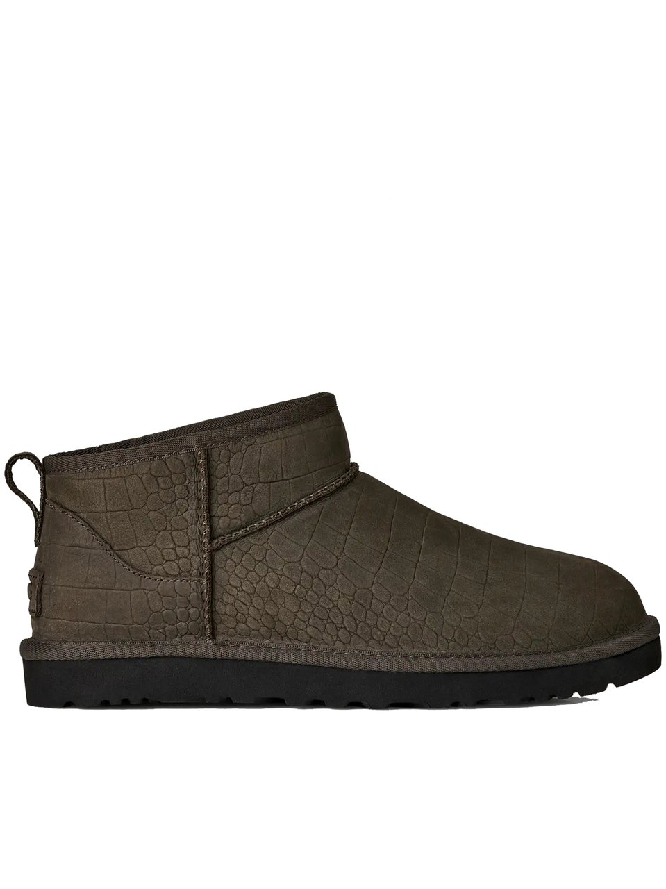 UGG Brown Classic Ultra Mini Embossed Boots Zwart