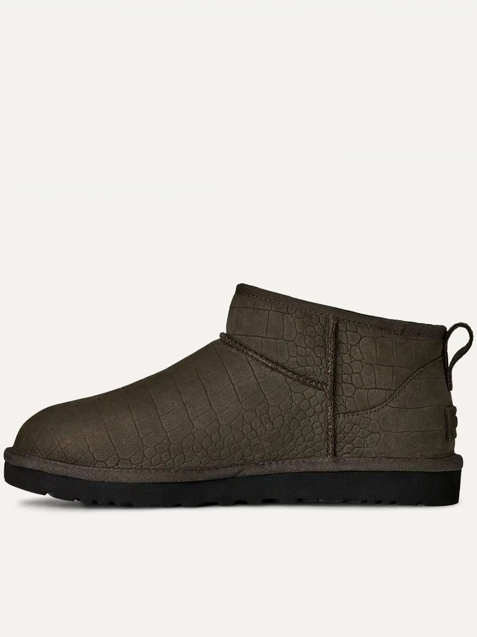 UGG Brown Classic Ultra Mini Embossed Boots Zwart
