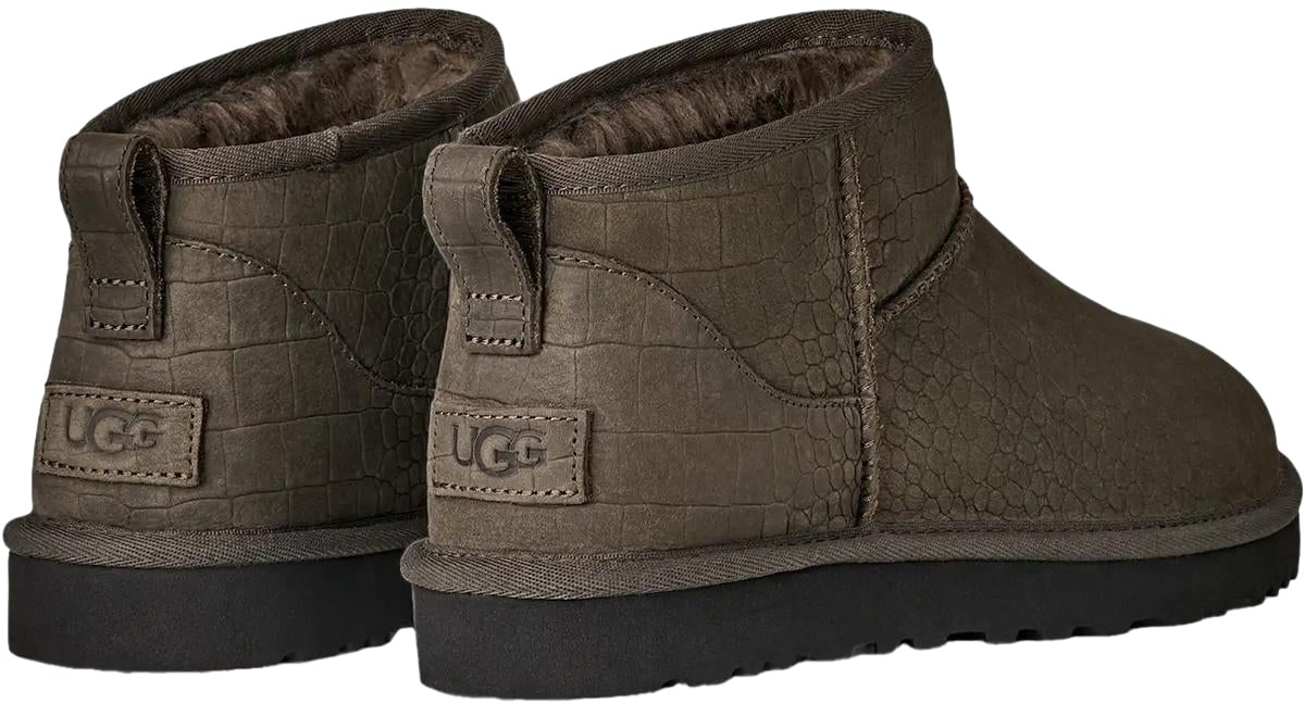 UGG Heren Classic Ultra Mini Embossed Grijs